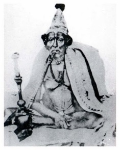 Original photo: Swami having Hukka (1860-1875)