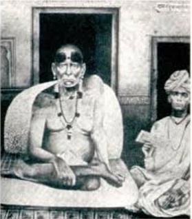 Original photo: Swami with another devotee (1860-1875)