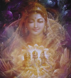 Kundalini Shakti (where the Trinity – Brahma, Vishnu and Maheshwar merge)