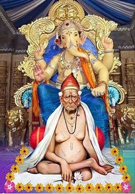 Swami Samarth with Ganesha